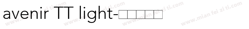 avenir TT light字体转换
